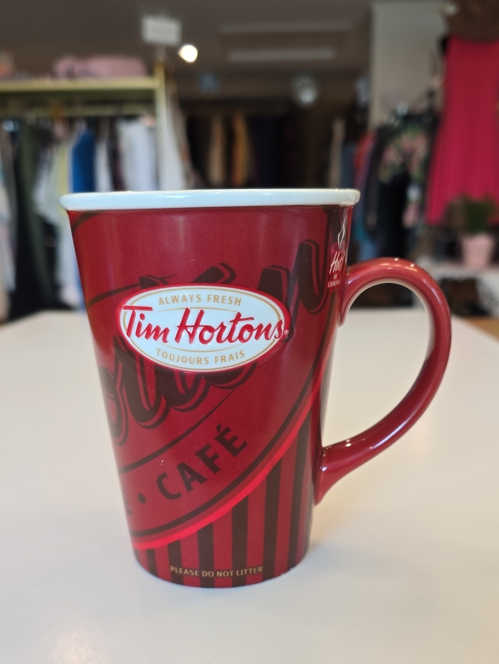 Tim Hortons Limited Edition Red Branded Ceramic Mug #008 From 2008